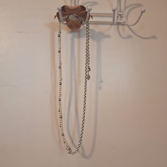 BRIGHTON PINK ROSE PENDENT CHAIN BELT. SIZE SMALL - Picture 4 of 5